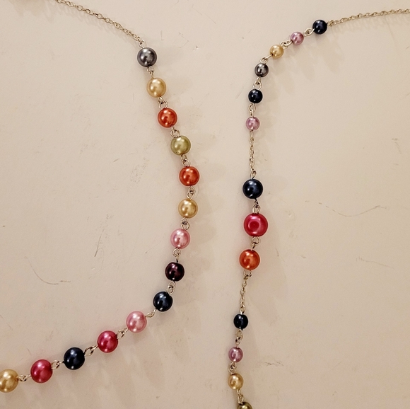 NWOT Pair of multicolored layering necklaces - Picture 5 of 6